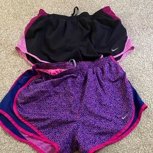 Nike med dry fit running shorts.